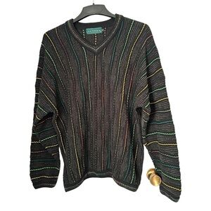 MENS Tundra Canada Cotton Blend Knit  Pullover V Neck Sweater Size XL